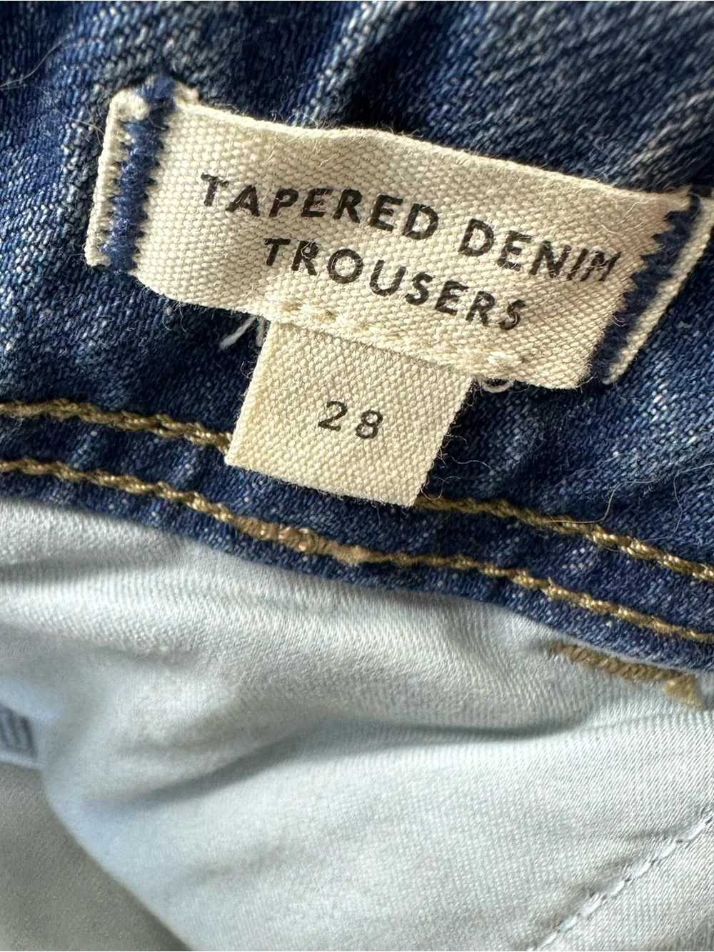 Madewell Tapered Denim Trousers Jeans Size 28 NEW NWT